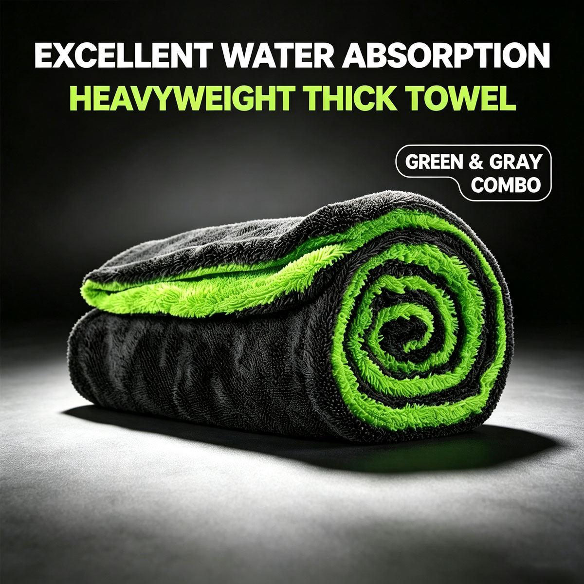 New Green Gray Dual-Sided Car  - Microfiber Towel Detailing 评论和价格