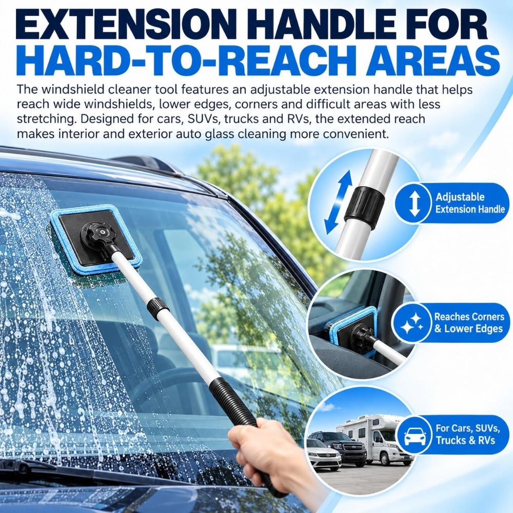 Extendable Handle Windshield C - Glass Cleaner Streak 评论和价格