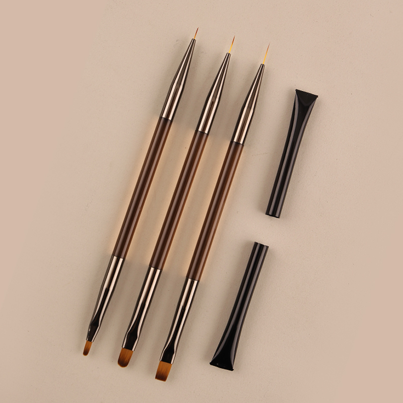 3pcs Double-end Nail Art Brush - Detailing Brush Set 评论和价格